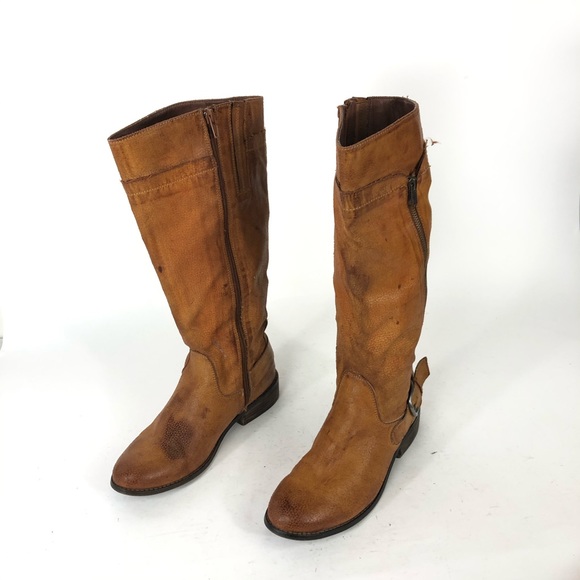 Matisse Coconut tan heel riding boots zipper Deja - Picture 2 of 8